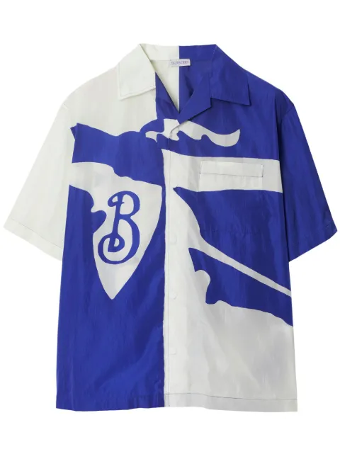 Burberry Equestrian knight two-tone shirt White 8090011