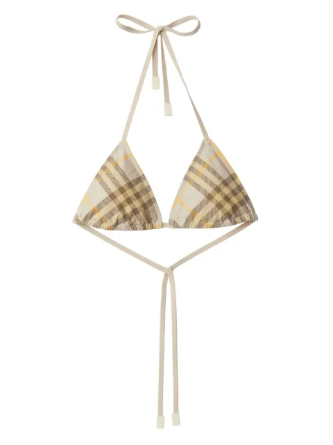 Burberry check-print bikini top Neutrals 8089885