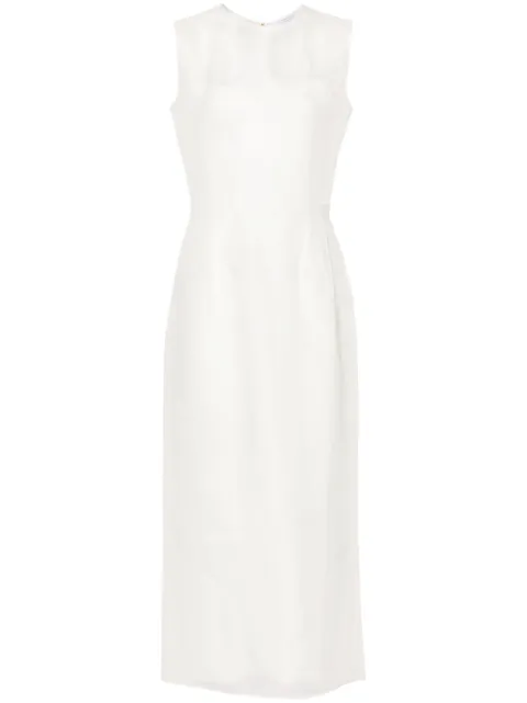 Gabriela Hearst Maslow organza midi dress Neutrals 2244203