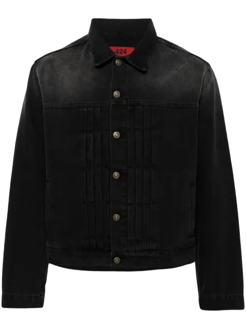424 logo-patch denim jacket Grey FF4SMJ30APTE002