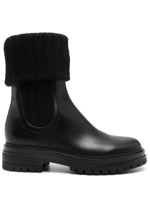 Gianvito Rossi 45mm folded Chelsea boots Black G7292920GOM