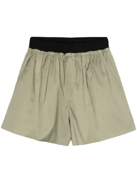 b+ab plissé effect shorts Green 4U230AS