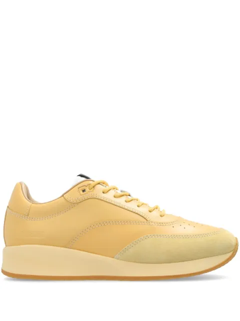 Jacquemus panelled lace-up sneakers Yellow 245FO0984316205