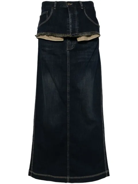 ACT Nº1 layered denim skirt Blue SSS2402