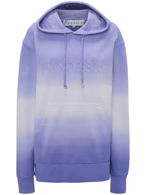 JW Anderson logo-embroidered gradient hoodie Purple JW0202PG1632748