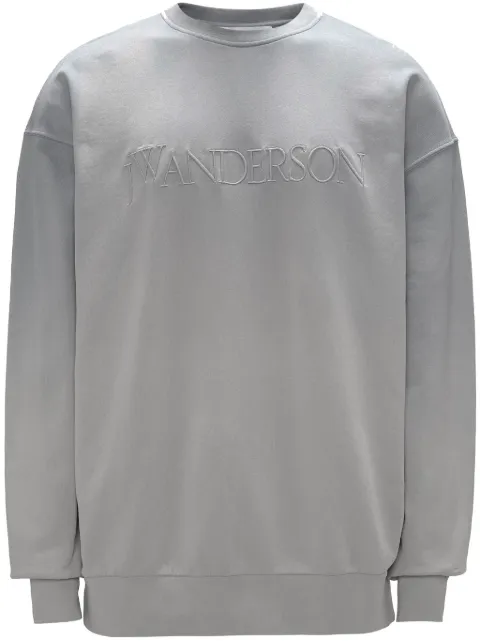 JW Anderson logo-embroidered gradient-effect sweatshirt Grey JW0191PG1632