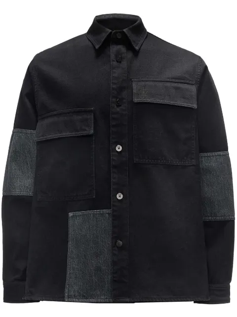 JW Anderson patchwork-design cotton shirt Black DS0008PG1594999