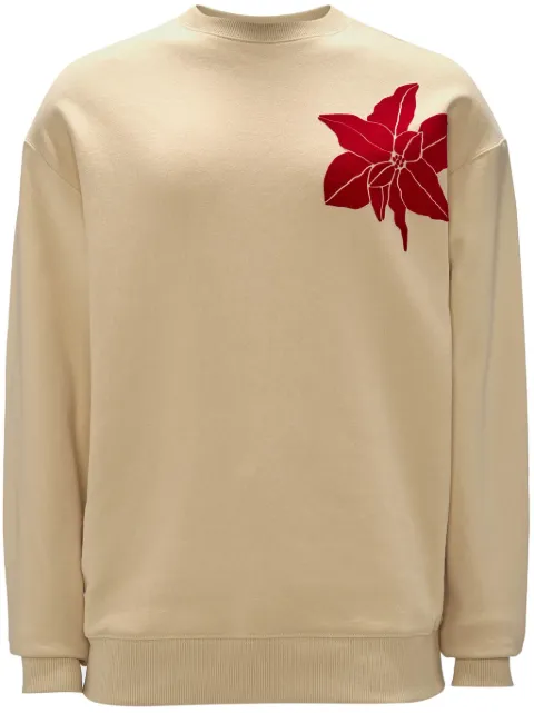 JW Anderson floral-print organic cotton sweatshirt Neutrals JW0185PG0771046