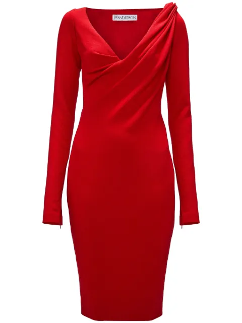 JW Anderson V-neck midi dress Red DR0446PG1573417