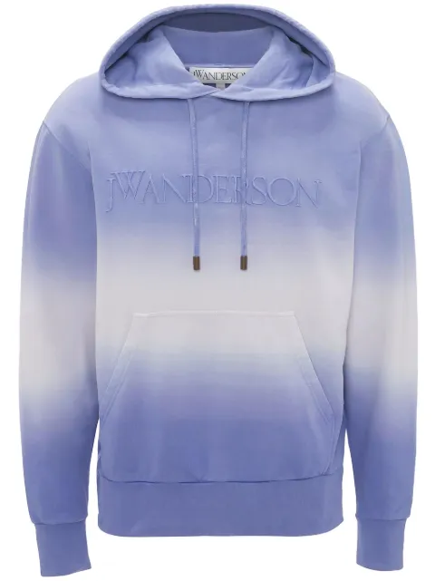 JW Anderson gradient-effect cotton hoodie Purple JW0192PG1632748