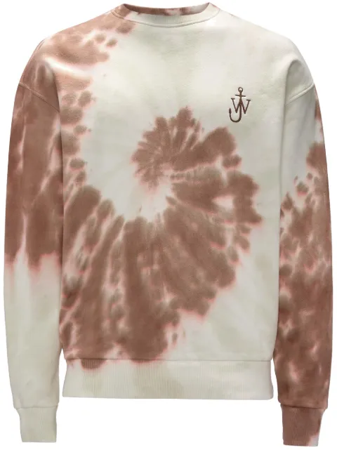 JW Anderson Anchor-logo tie-dye sweatshirt Brown JW0190PG0717600
