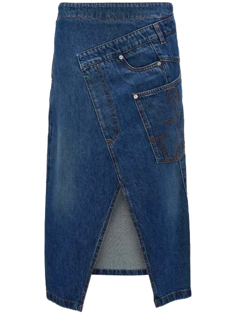 JW Anderson wrap-design denim skirt Blue DK0023PG1164