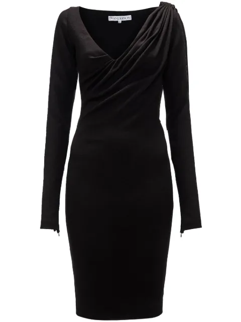 JW Anderson V-neck midi dress Black DR0446PG1573999