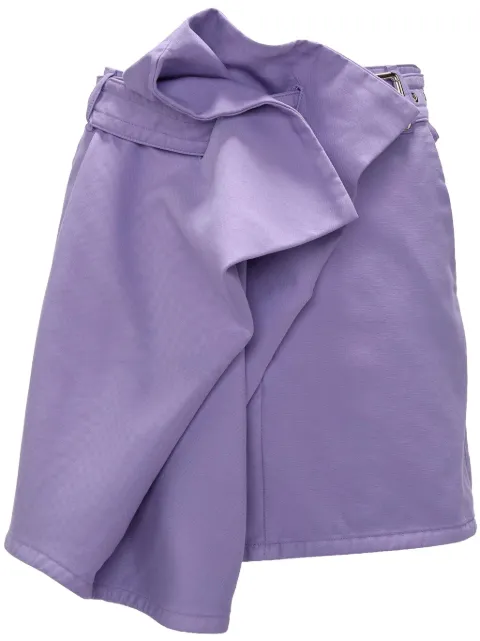 JW Anderson asymmetric draped cotton mini skirt Purple SK0174PG1587700