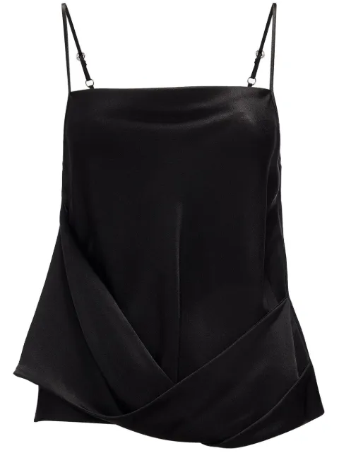 JW Anderson draped satin tank top Black TP0335PG1601999