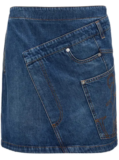 JW Anderson twisted denim mini skirt Blue DK0020PG1164804