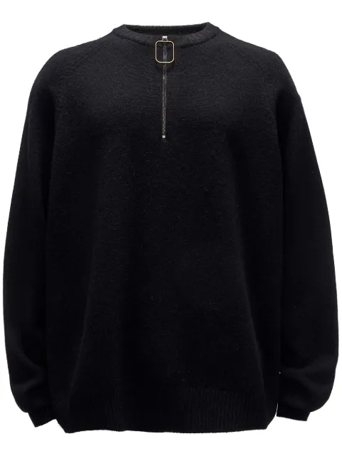 JW Anderson crew-neck raglan-sleeves jumper Black KW1212YN0008999