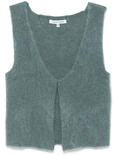 AISLING CAMPS brushed mohair vest Blue AC2410