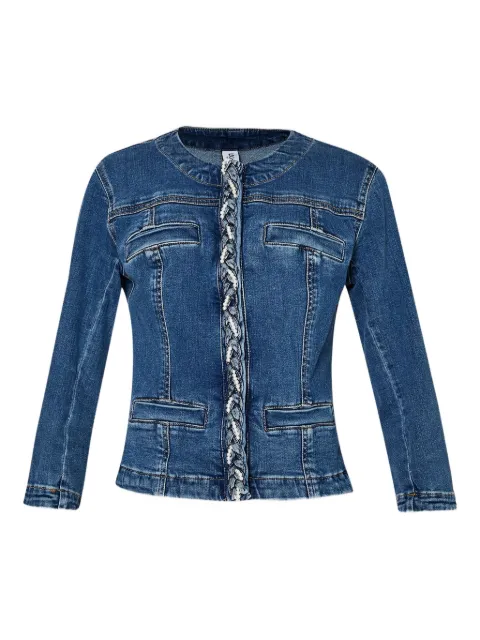 LIU JO braid denim jacket Blue UA4191D4448