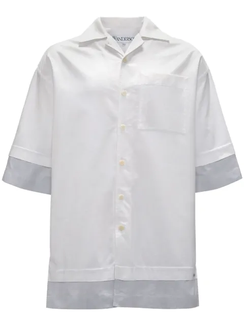 JW Anderson layered cotton shirt White SH0325PG1140001