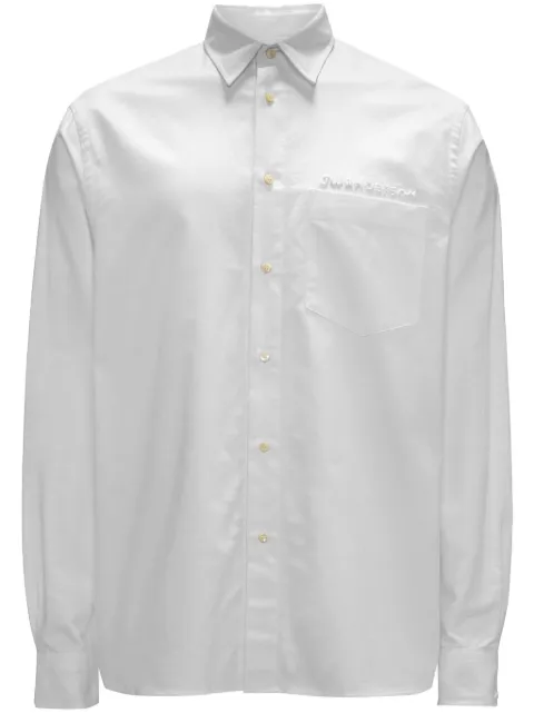 JW Anderson embroidered-logo cotton shirt White SH0328PG1140001