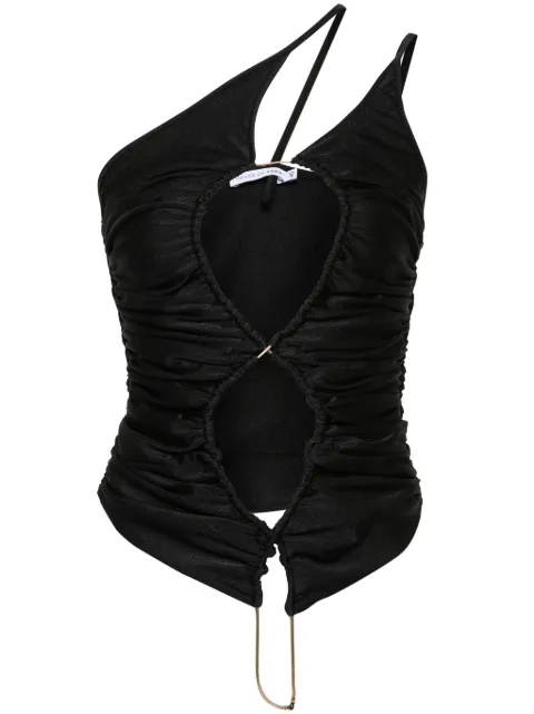 Amen cut-out asymmetric top Black HMS24201