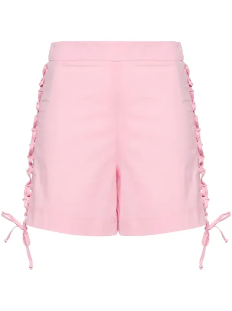 Federica Tosi lace-up poplin shorts Pink FTE24SH1310PP0056