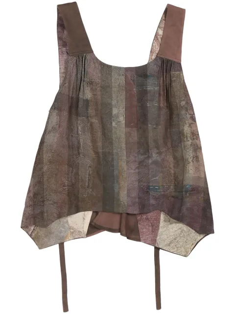 Ziggy Chen Collaged graphic-print top Green OW2410103