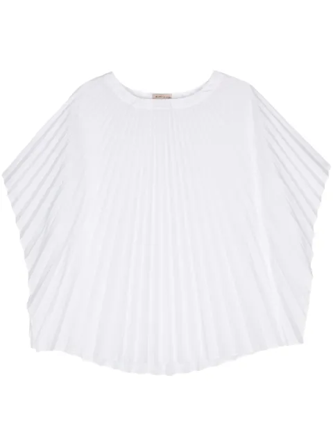 Blanca Vita plissé half-sleeved blouse White TAMARIX0824