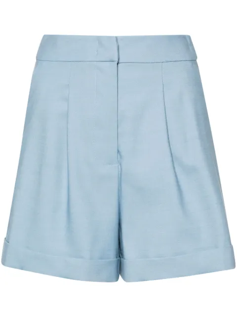 Federica Tosi pleated tailored shorts Blue FTE24SH1030TE0138