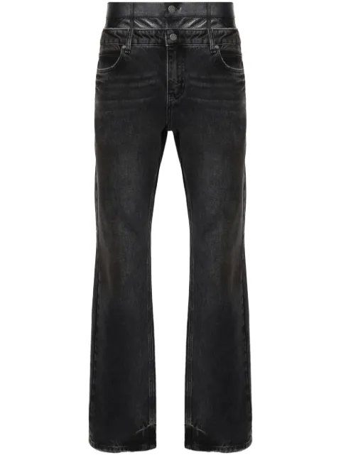 GUESS USA high-rise straight-leg jeans Grey M4GU45D57F0GUAB