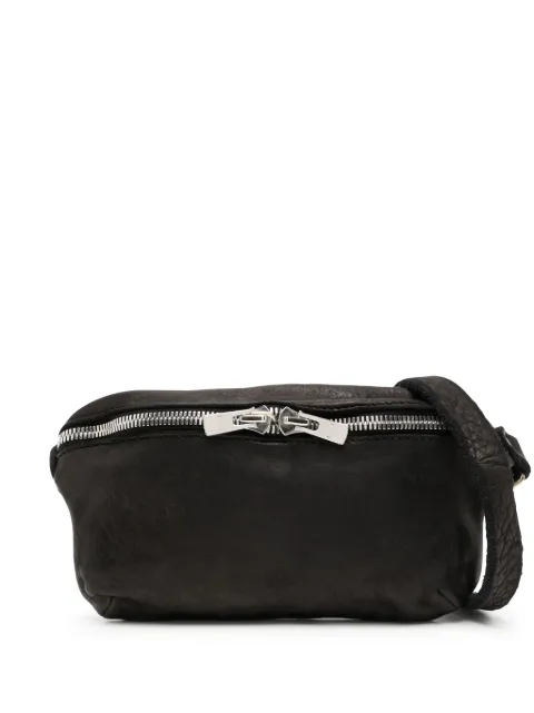 Guidi full-grain leather messenger bag Black BV06BLKT