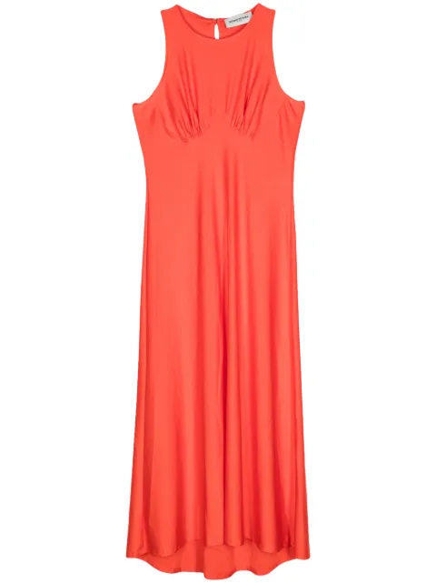 Sonia Rykiel bustier-detail A-line midi dress Orange R052NY01