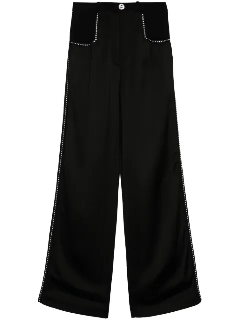 Sonia Rykiel crystal-embellished wide-leg trousers Black P026VI09