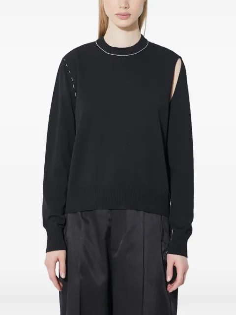 MM6 Maison Margiela cut-out sweater Black S62HL0025M13012
