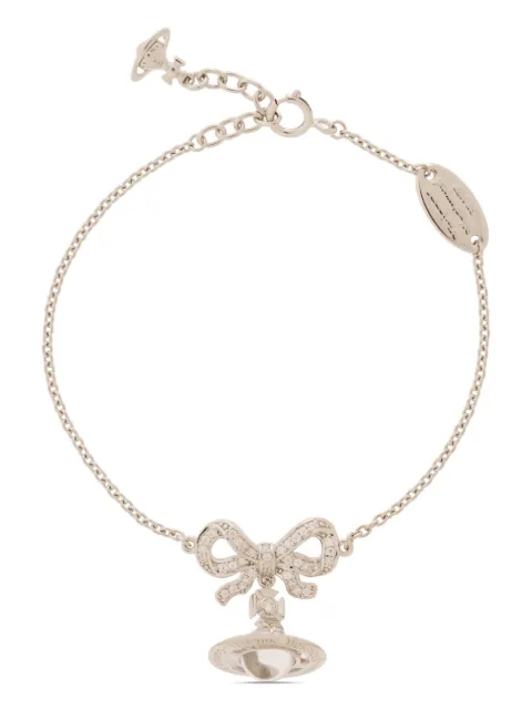 Vivienne Westwood recycled silver Orb crystal bracelet Silver 6102020V01P346SM