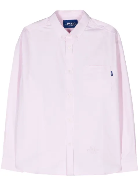 Awake NY logo-embroidered piqué shirt Pink AWKSP24TP001