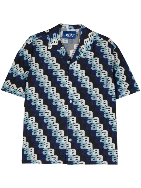 Awake NY logo-print TENCEL™ shirt Blue AWKSP24TP005