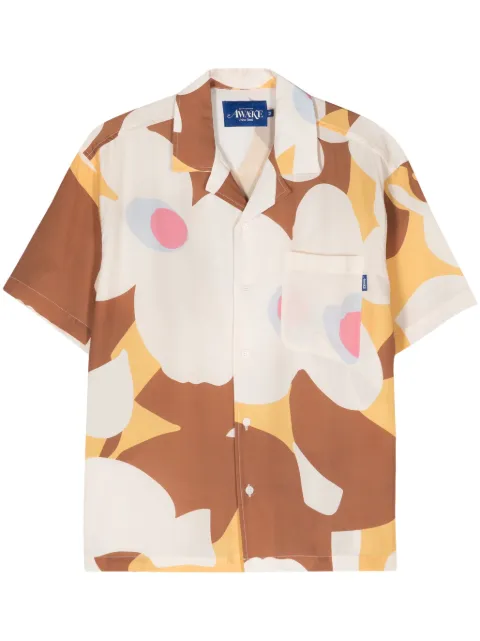 Awake NY floral-print short-sleeve shirt Neutrals AWKSP24TP004