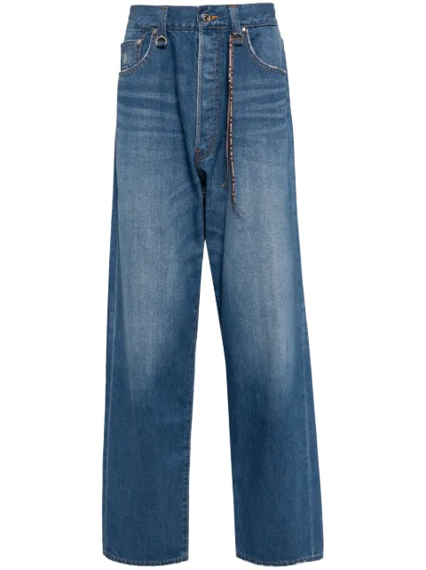 Mastermind Japan skull-print straight-leg jeans Blue MJ24E12PA032