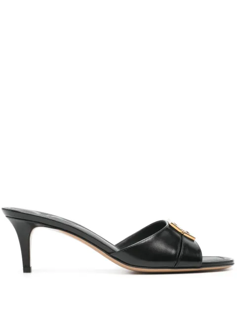 FENDI Ffold 55mm leather mules Black 8R8538NA7