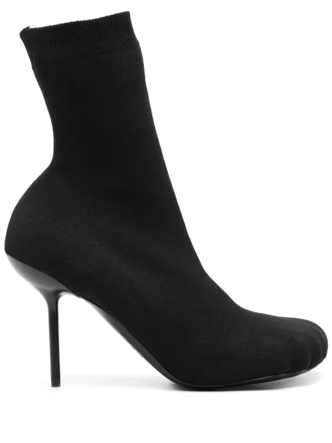 Balenciaga 100mm knitted ankle boots Black 770789W6PA0