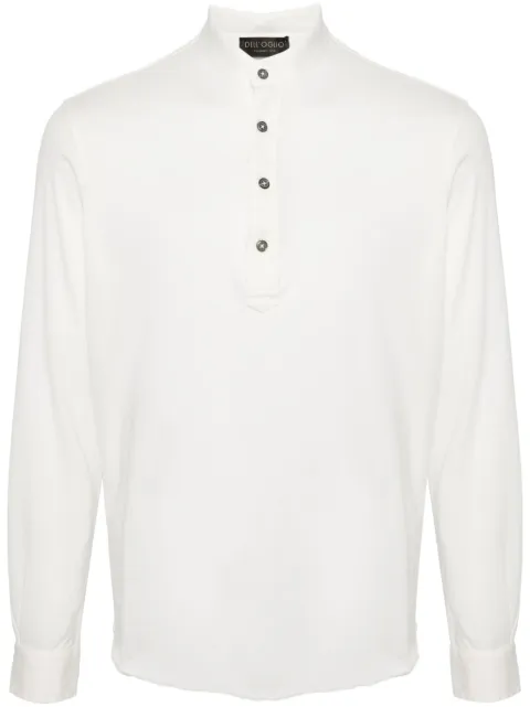 Dell'oglio long-sleeve cotton Henley shirt White CORMLCAPRIJERVIN