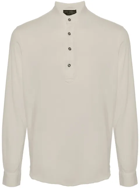Dell'oglio long-sleeve cotton Henley shirt Neutrals CORMLCAPRIJERVIN