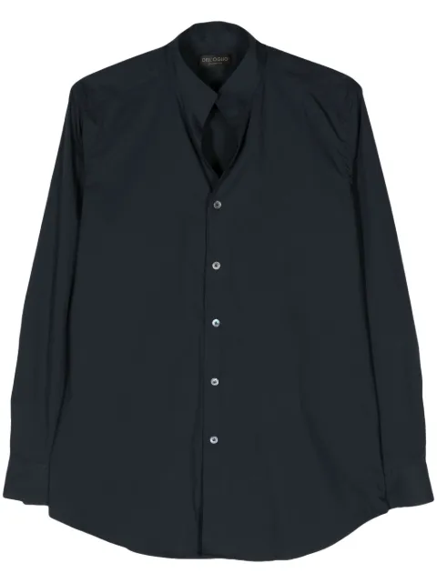 Dell'oglio stand-up collar buttoned shirt Blue BRUXELLESECN9672