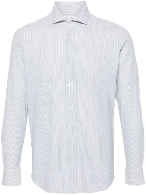 Dell'oglio striped spread-collar shirt Grey AR24SR11CANES02