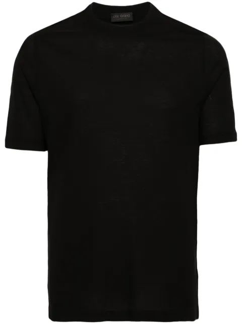 Dell'oglio crew-neck cotton T-shirt Black TSMCJCREPE
