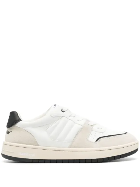 BARROW logo-print panelled sneakers White S4BWUASN027
