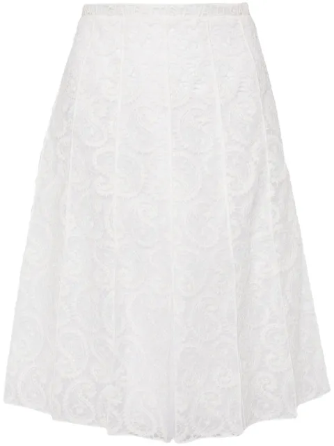 Giambattista Valli pleated lace skirt White 24SSSVCA203066PED