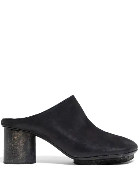 Uma Wang block-heel leather mules Black US9193UW900